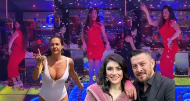 Tuğba Ekinci Erkan Sonel ile pavyonda! Kırmızı elbisesini kaldırıp kalça dansı yaptı: O Şimdi Asker mi ? Dilber mi?