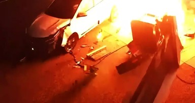 Akaryakıt istasyonunda korku dolu anlar! Gaz yerine frene basınca...