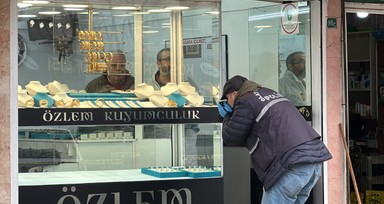 Bursa’da bir buçuk dakikada 3,5 milyonluk kuyumcu soygunu