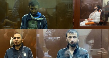 Son Dakika: Moskova'daki terör saldırganları tutuklandı! Mahkemeye girişleri çok konuşuldu