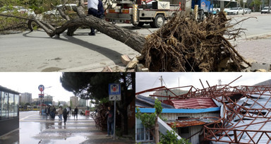 İstanbul, Ankara, Balıkesir, Antalya, Muğla, Konya... Yurdu fırtına vurdu: Ağaçlar söküldü, çatılar uçtu