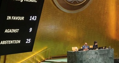 BM Genel Kurulu'nda Filistin için 143 'evet' oyu! Hangi ülkeler 'hayır' dedi?