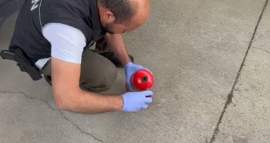 Batman'da yangın tüpünün içinden uyuşturucu çıktı