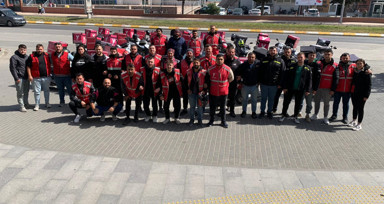 Edirne'de motokuryeler, Ata Emre'nin öldürülmesini kontak kapatarak protesto etti