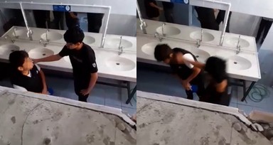3 öğrenci, okul arkadaşlarını tuvalette darp edip görüntü çekti