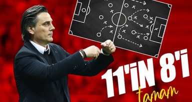 Montella ilk 11'den 8'ini belirledi! 3 bölge için ise...