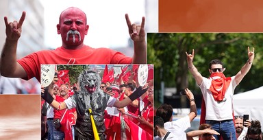 Almanya kırmızı-beyaza boyandı! Hollanda karşılaşması öncesi Türk taraftarlar Berlin sokaklarında