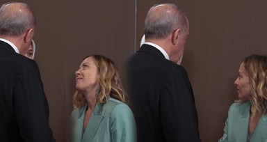 Meloni'nin Cumhurbaşkanı Erdoğan'a bakışları olay oldu! İşte o anlar