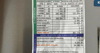 Tekirdağ'da yeni evli çifte gelen su faturası şaşkına çevirdi
