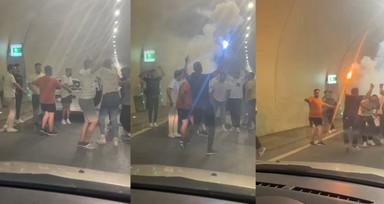 Beykoz'da asker eğlencesi için tüneli trafiğe kapatıp diğer vatandaşları mağdur eden 7 kişi yakalandı