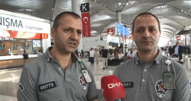 Yolcuları şaşkına çeviren görüntü: İstanbul Havalimanı'nın ikiz güvenlikleri