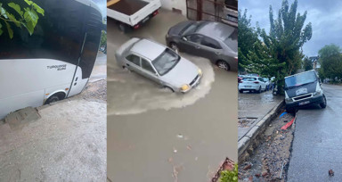 Meteoroloji'nin uyardığı İzmir'de yer yarıldı, Manisa felç oldu