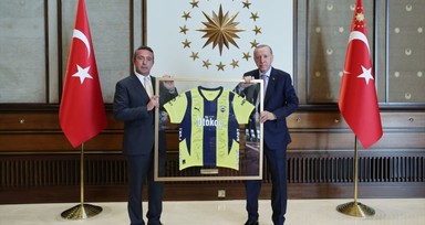 Erdoğan, Ali Koç ve beraberindeki Fenerbahçe yönetimini kabul etti