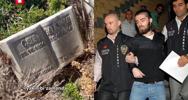 Cem Garipoğlu'nun açılmasına karar verilen mezarının son hali ortaya çıktı: Ağaçlarla kamufle edilmiş