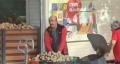Pendik'te kasa kasa patatesi çöpe atan markete sert tepki