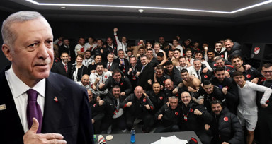 Cumhurbaşkanı Erdoğan'dan A Milli Takım tebrik telefonu