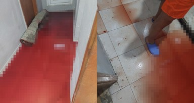 Gaziosmanpaşa'da kanalizasyondan gelen kurban kanı 2 daireyi bastı