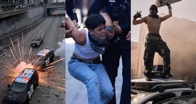 Los Angeles yangın yeri! Sınır protestolarının 3. gününde göstericiler polisle karşı karşıya geldi