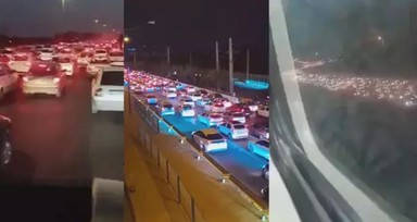 Tahran'dan göç başladı! Kilometrelerce kuyruk