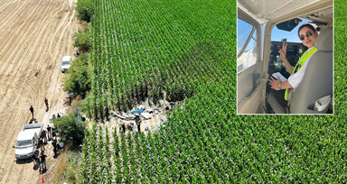 Eğitim uçağı mısır tarlasına düştü; öğrenci pilot Berfu hayatını kaybetti! En büyük hayali pilot olmaktı