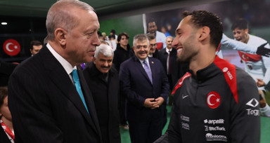 Cumhurbaşkanı Erdoğan milli takım oyuncularını tebrik etti