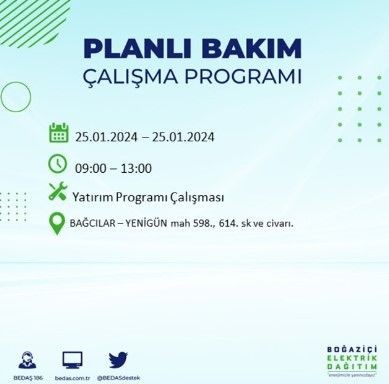 BEDAŞ 25 Ocak'ta İstanbul'un 19 ilçesinde elektrik kesintisi olacağını duyurdu - Resim: 39