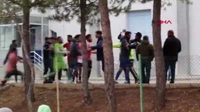 Amatör lig maçında berabere biten maç sonrası kavga