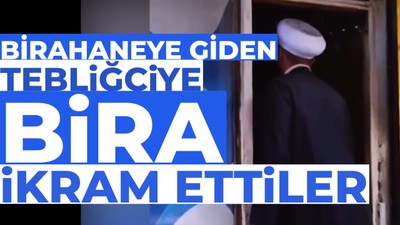 Çanakkale'de bir birahaneye giden tebliğcilere bira ikram etmek istediler