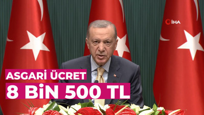 Asgari ücret 8 Bin 500