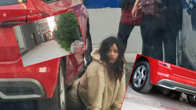 Mahalleli oraya koştu! Genç kız kovalandığını söyleyerek saatlerce otomobilin altına saklandı: "Beni zorla götürmeye çalışıyorlar"