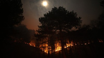 Çanakkale'de alevler geceyi aydınlattı! Kaz Dağları'ndaki yangına ekiplerin müdahalesi sürüyor