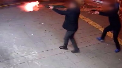 Lokantaya düzenlenen silahlı saldırı güvenlik kamerasında