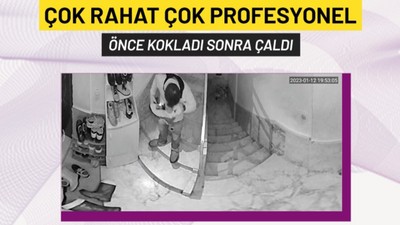 Antalya'daki hırsız ayakkabıları koklaya koklaya çaldı