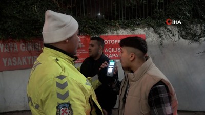 Sürücü alkollü yakalandı, arkadaşı beddua yağdırdı
