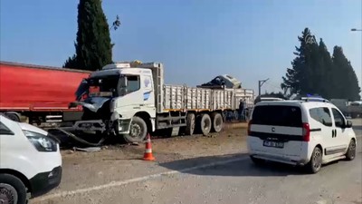 Tırların çarpıştığı kazanın kamera kayıtları ortaya çıktı