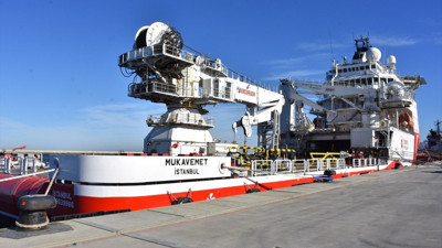 Türkiye'nin enerji filosunun son üyesi olan 'Mukavemet' gemisi operasyonlara katılmak için gün sayıyor