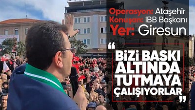 İBB Başkanı Ekrem İmamoğlu'ndan Giresun'da miting gibi konuşma: Haysiyet mücadelesi için Giresun’dayız