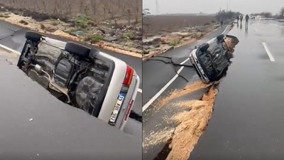 Son dakika deprem haberleri... Kahramanmaraş'ın Pazarcık ilçesi merkezli 7.7 büyüklüğündeki depremde Tarsus-Adana-Gaziantep otoyolunda dev yarıklar