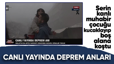 Son dakika deprem haberleri... Muhabir depreme canlı yayında yakalandı