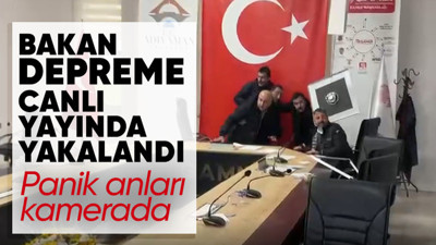 Son dakika! Ulaştırma ve Altyapı Bakanı Adil Karaismailoğlu, Adıyaman'da canlı yayında depreme yakalandı