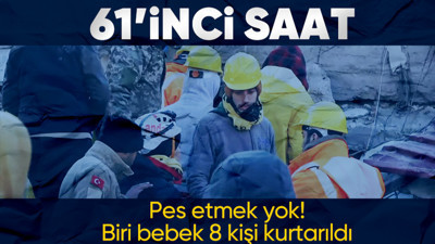 Kahramanmaraş'ta 60'ıncı saatte 6 kişi birden kurtarıldı
