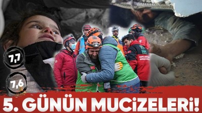 Merkez üssü Kahramanmaraş'ta meydana gelen depremin ardından 5. günde enkaz altından kurtarılan mucizeler...