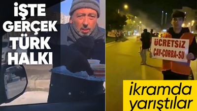 Deprem bölgesinden gelenler için Kayseri ve Mersin şehir girişlerinde ikramlar yapılıyor! Yardımsever vatandaşlar adeta ikramda yarışıyor
