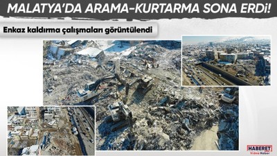 Kahramanmaraş merkezli meydana gelen depremden etkilenen Malatya'da arama-kurtarma çalışmaları sona erdi!