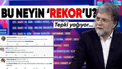 CNN Türk ekranlarında sunduğu 'Tarafsız Bölge' programında rekor söylemiyle gündeme gelen Ahmet Hakan'a tepkiler çığ gibi büyüyor!