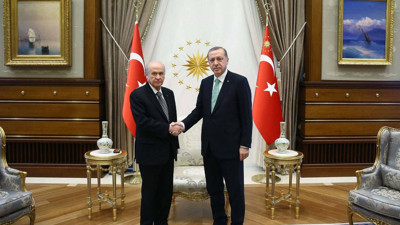 Cumhurbaşkanı Recep Tayyip Erdoğan MHP Genel Başkanı Devlet Bahçeli'yi kabul etti