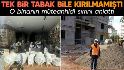 Depremi hasarsız atlatan züccaciye dükkanının müteahhidi Akın Öncül sırrını anlattı
