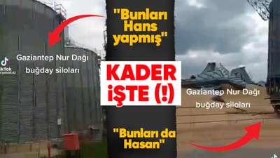 Sosyal medyanın gündemine oturdu! Bir tarafta yıkık silolar diğer tarafta sapasağlam silolar... 'Bunları Hans yapmış bunları da Hasan yapmış'