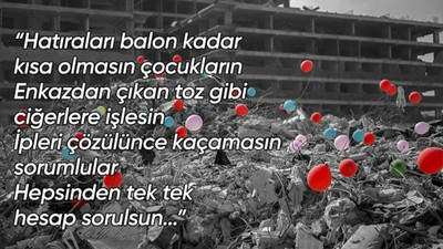 Kahramanmaraş merkezli depremin vurduğu Hatay'da hayatını kaybeden çocuklar asılan balonlarla anıldı VİDEO