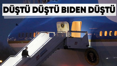 Biden, uçağa binerken merdivenlerden düştü